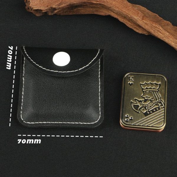 Poker Magnetic Metal Slider Stress Relief Toy EDC Top Spinning Poker Toys Decompress, Color: Silver - Image 3