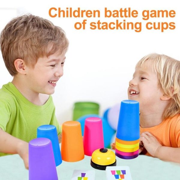 Mixed Colors Quick Stack Cups Speed Training Sports Stacking Cups With Card, Spec: Single Person - Image 2