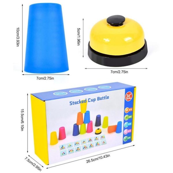 Mixed Colors Quick Stack Cups Speed Training Sports Stacking Cups With Card, Spec: Single Person - Image 3