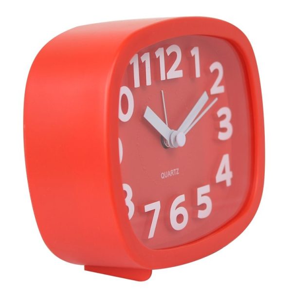Square Candy Color Stereo Digital Silent Alarm Clock Children Student Alarm Clock (Blue) - Image 3
