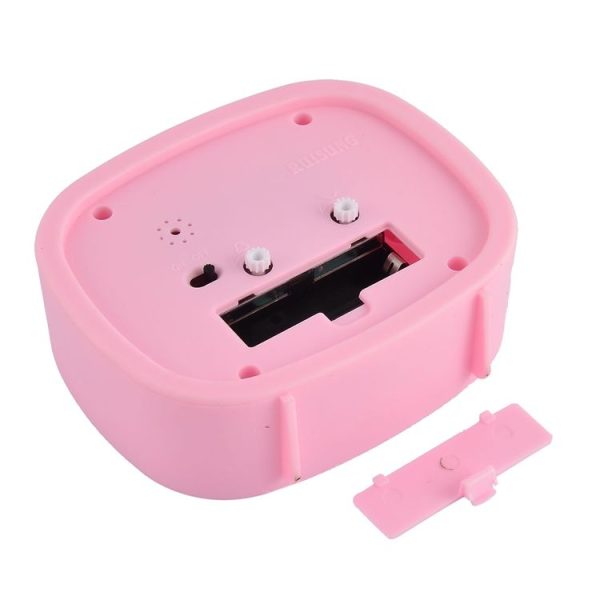 Square Candy Color Stereo Digital Silent Alarm Clock Children Student Alarm Clock (Blue) - Image 5