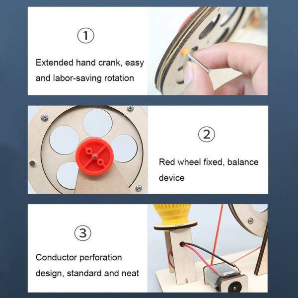 DIY Wooden Science Experiment Hand Generator Puzzle Toy (Hand Generator) - Image 4
