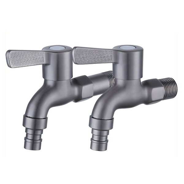 Bathroom Toilet Stainless Steel Bib Tap Wall Mounted Washing Machine Water Tap, Spec: Medium Long Type - Image 2