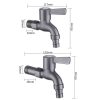 Bathroom Toilet Stainless Steel Bib Tap Wall Mounted Washing Machine Water Tap, Spec: Medium Long Type - Image 3