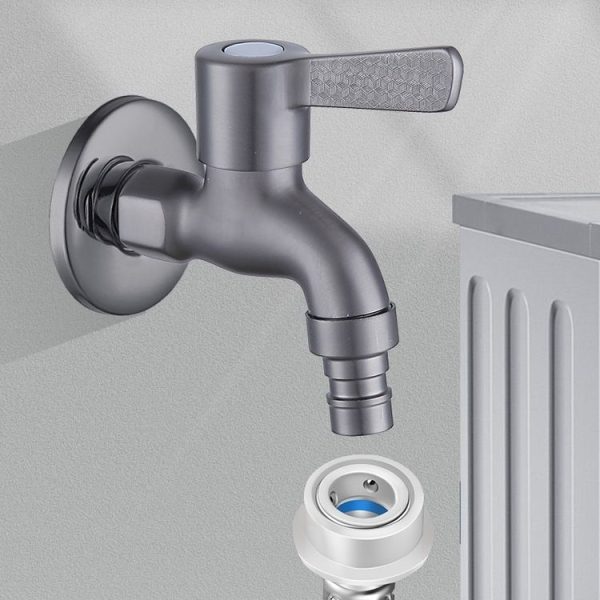 Bathroom Toilet Stainless Steel Bib Tap Wall Mounted Washing Machine Water Tap, Spec: Medium Long Type - Image 7