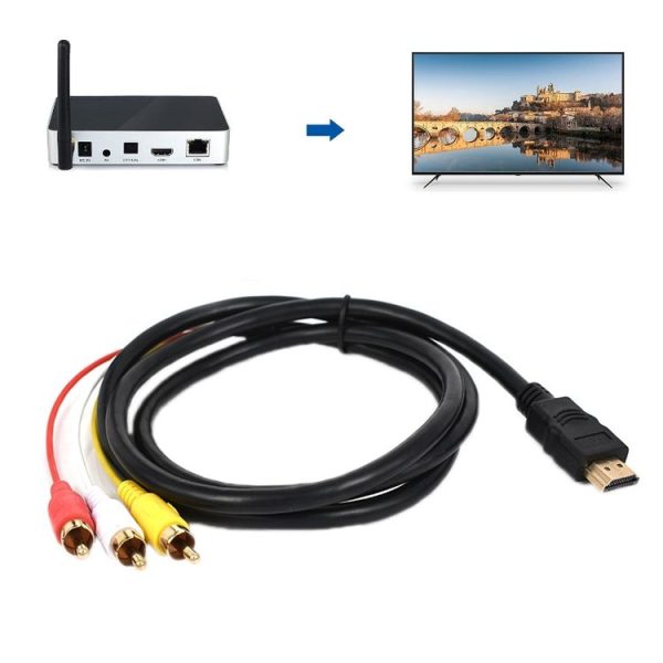 HDMI To AV / 3RCA TV Audio Video Cable (1.5m)