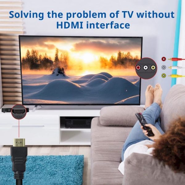 HDMI To AV / 3RCA TV Audio Video Cable (1.5m) - Image 5