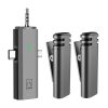 S17 Wireless 3 In 1 Lavalier MIC For Phone SLR Camera Loudspeaker, Spec: 1 Drag Two Full Black