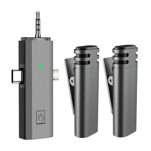 S17 Wireless 3 In 1 Lavalier MIC For Phone SLR Camera Loudspeaker, Spec: 1 Drag Two Full Black