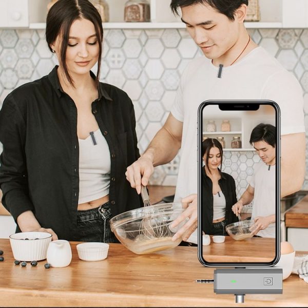 S17 Wireless 3 In 1 Lavalier MIC For Phone SLR Camera Loudspeaker, Spec: 1 Drag Two Full Black - Image 7