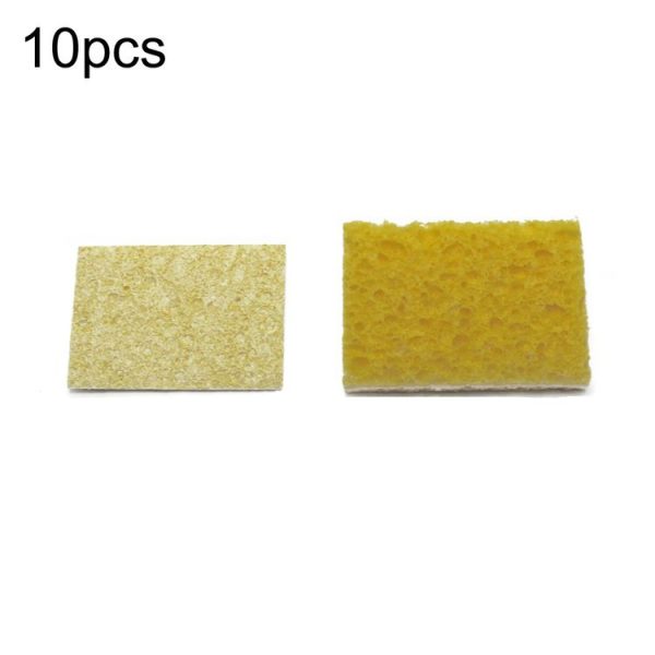 10pcs Soldering Iron Tin Remover Cleaning Cotton Wood Pulp Sponge, Spec: Thin Rectangular 3.5x5cm