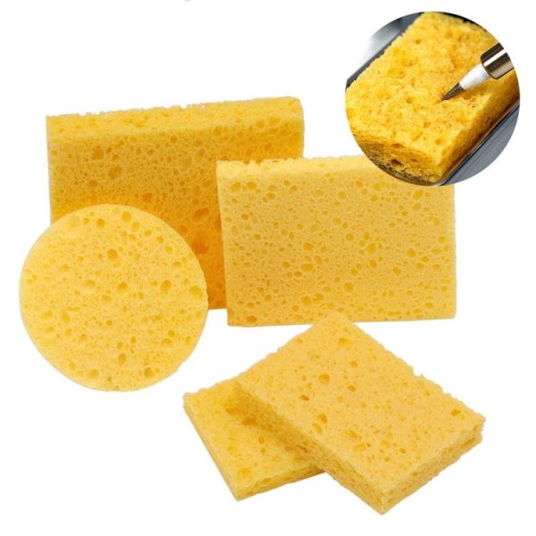 10pcs Soldering Iron Tin Remover Cleaning Cotton Wood Pulp Sponge, Spec: Thin Rectangular 3.5x5cm - Image 3