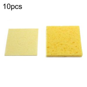 10pcs Soldering Iron Tin Remover Cleaning Cotton Wood Pulp Sponge, Spec: Thickened Square 6x6cm