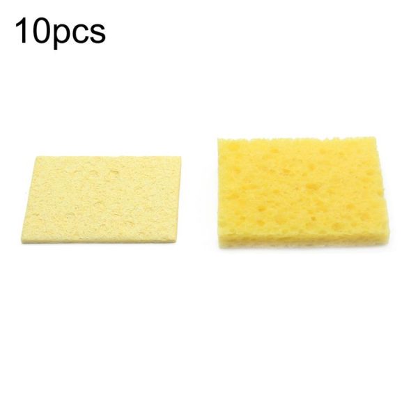 10pcs Soldering Iron Tin Remover Cleaning Cotton Wood Pulp Sponge, Spec: Thickened Rectangular 3.5x5cm