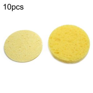 10pcs Soldering Iron Tin Remover Cleaning Cotton Wood Pulp Sponge, Spec: Thickened Round 5.1cm