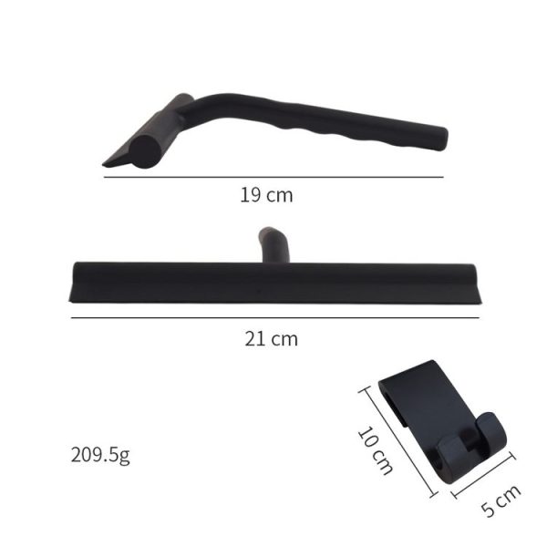 Car Glass Silicone Wiper Household Bathroom Manual Cleaning Scraper (Black) - Image 3
