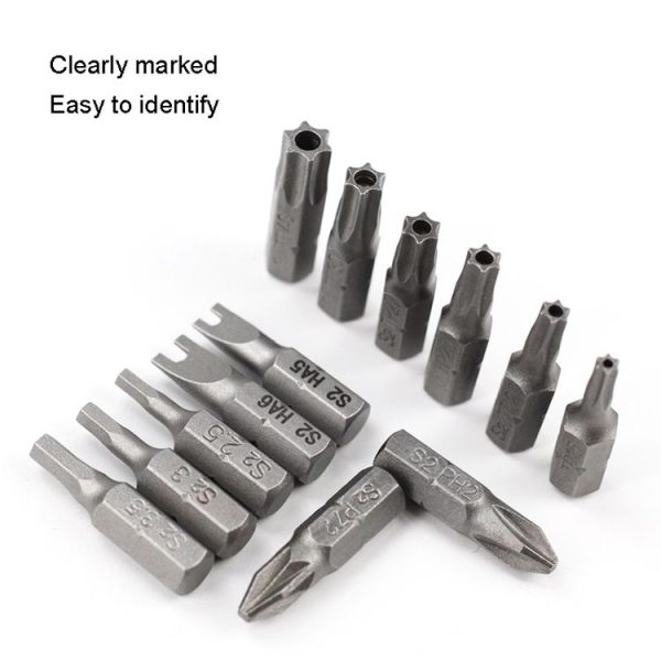10pcs Electric Screwdriver Short Batch Head Strong Magnetic Driver Head, Series: Phillips PH1 - Image 5