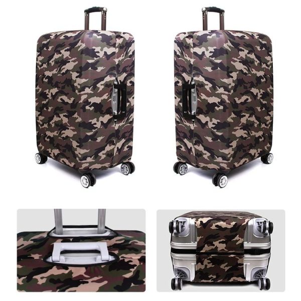 Wear-resistant Travel Trolley Suitcase Dustproof Cover, Size: S (Camouflage 1) - Image 3