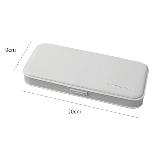 WJ-WJH-2 Plastic Compartment Large-capacity Shatter-resistant Flip-top Stationery Box (Blue) - Image 3