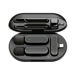 K63 One To Two Wireless Lavalier Microphone With Charging Box Noise Reduction Video Record Mic, Spec: Type-C Interface
