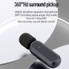 K63 One To Two Wireless Lavalier Microphone With Charging Box Noise Reduction Video Record Mic, Spec: Type-C Interface - Image 3