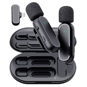 K63 One To Two Wireless Lavalier Microphone With Charging Box Noise Reduction Video Record Mic, Spec: 8 Pin Interface