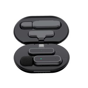 K61 One To One Wireless Lavalier Microphone With Charging Box Noise Reduction Video Record Mic, Spec: Type-C Interface
