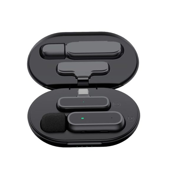 K61 One To One Wireless Lavalier Microphone With Charging Box Noise Reduction Video Record Mic, Spec: Type-C Interface