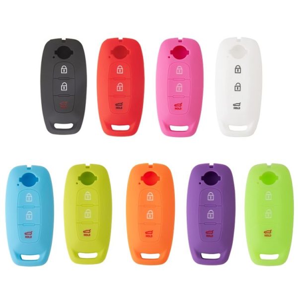 2023 Nissan Altima 2pcs Three-Button Key Silicone Protective Case (Black) - Image 2