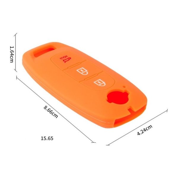 2023 Nissan Altima 2pcs Three-Button Key Silicone Protective Case (Black) - Image 3