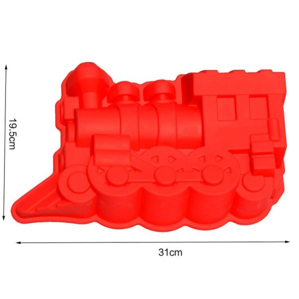 Soft Silicone Cake Mold Roasting Tools Train Shape Bread Mold - Image 3