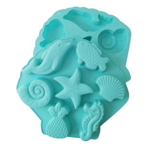 Marine Fish Series Shape Food Grade Silicone Cake Mold Plaster Painting Mold (Color Random Delivery) - Image 3