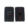 Renault Koleos / Megane 2pcs 4 Button Honeycomb Pattern Silicone Key Cover (Black Red Line)