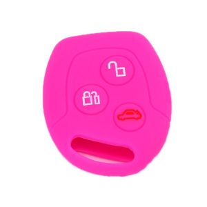 Ford Transit / Focus 2pcs 3-Button Silicone Key Protector (Rose Red)