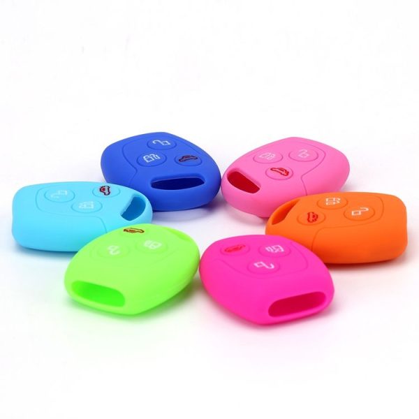Ford Transit / Focus 2pcs 3-Button Silicone Key Protector (Rose Red) - Image 3