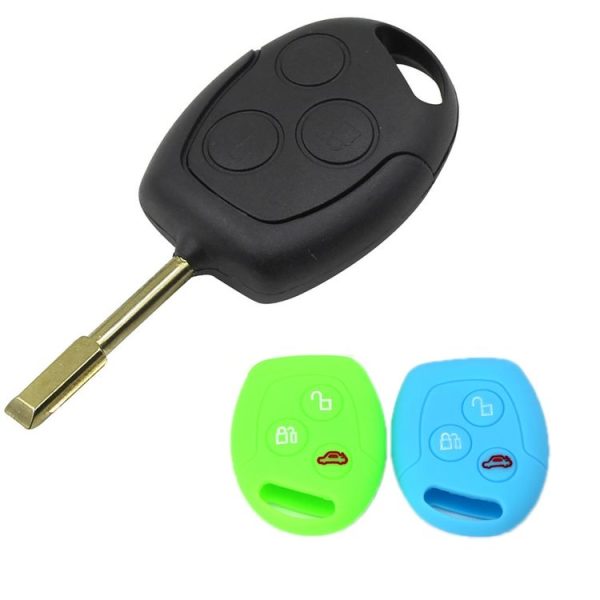 Ford Transit / Focus 2pcs 3-Button Silicone Key Protector (Rose Red) - Image 4