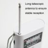 BAIJIALI KK-206 Mini Portable Radio Retro Pointer Multifunctional FM / AM Radio (White) - Image 5