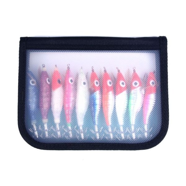 HENGJIA SJB012 Night Light Simulation Shrimp Squid Needle Sea Fishing Fake Bait (10 Colors Bagged) - Image 6