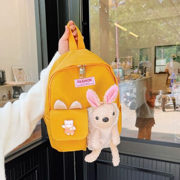 Cartoon Rabbit Early Education Children School Bag Casual Backpack (Pink) - Image 5