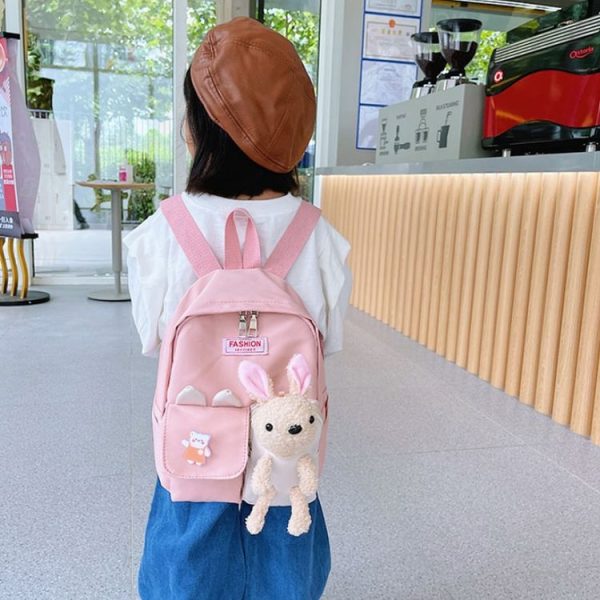 Cartoon Rabbit Early Education Children School Bag Casual Backpack (Pink) - Image 6