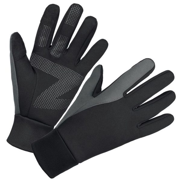 Touch Screen Anti-slip Waterproof Outdoor Sports Warm Cycling Gloves, Size: S (Black)