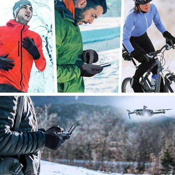 Touch Screen Anti-slip Waterproof Outdoor Sports Warm Cycling Gloves, Size: S (Black) - Image 7