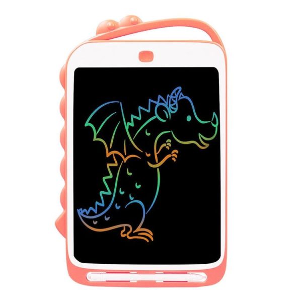 10 inch Cartoon Dinosaur LCD Writing Board Colorful Children Painting Board (Light Pink)
