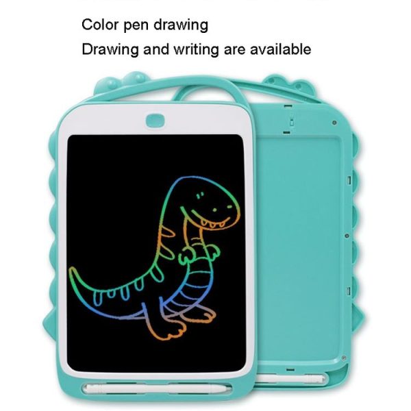 10 inch Cartoon Dinosaur LCD Writing Board Colorful Children Painting Board (Light Pink) - Image 2