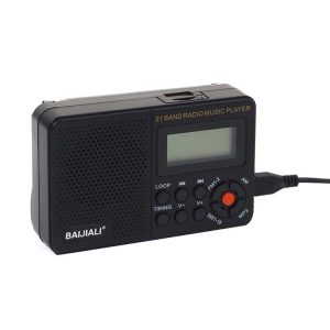 BAIJIALI BJL-166 Full Band Retro Radio Multifunctional Built-In Speaker Player (Black)
