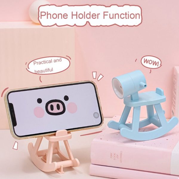 TL28 Trojan Horse Shape Mini Night Light LED Cartoon DIY Atmosphere Table Lamp (Blue) - Image 3