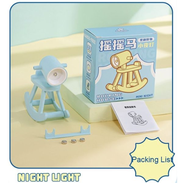 TL28 Trojan Horse Shape Mini Night Light LED Cartoon DIY Atmosphere Table Lamp (Blue) - Image 6
