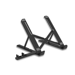 2 In 1 Laptop Mobile Phone Stand Heightening Cooling Stand (Black)