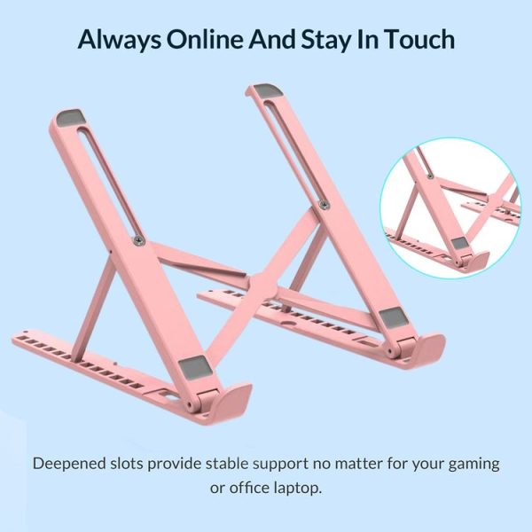 2 In 1 Laptop Mobile Phone Stand Heightening Cooling Stand (Black) - Image 5