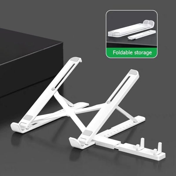 2 In 1 Laptop Mobile Phone Stand Heightening Cooling Stand (Black) - Image 6